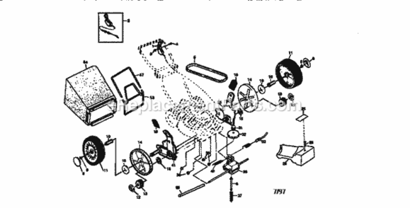 Page A Diagram and Parts List for 917379273  Craftsman Lawn Mower