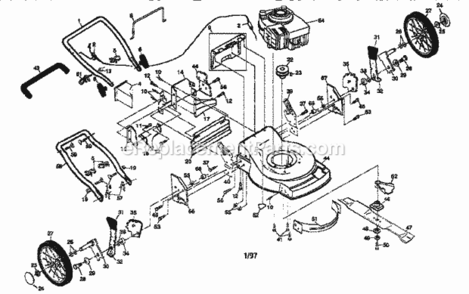 Page A Diagram and Parts List for 917379320  Craftsman Lawn Mower