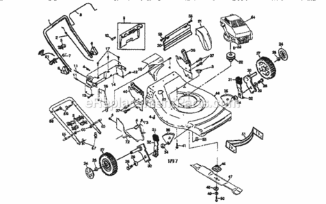 Page A Diagram and Parts List for 917379330  Craftsman Lawn Mower