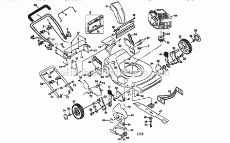 Page A Diagram and Parts List for 917379340  Craftsman Lawn Mower