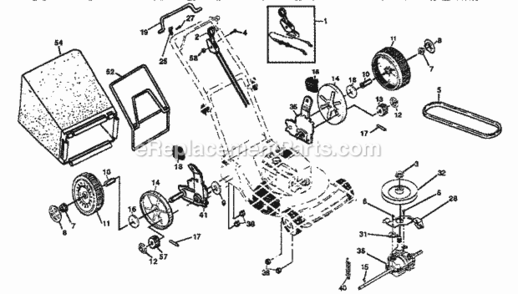 Page B Diagram and Parts List for 917379340  Craftsman Lawn Mower
