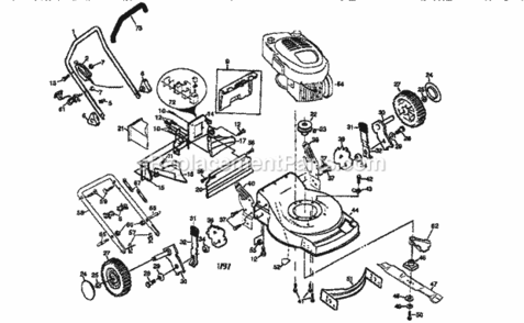 Page A Diagram and Parts List for 917379350  Craftsman Lawn Mower