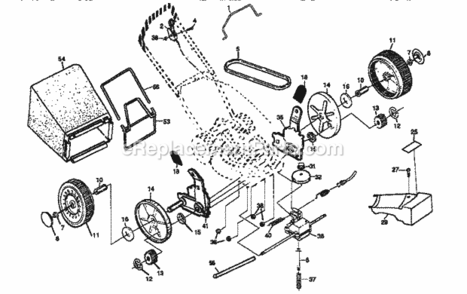 Page B Diagram and Parts List for 917379350  Craftsman Lawn Mower