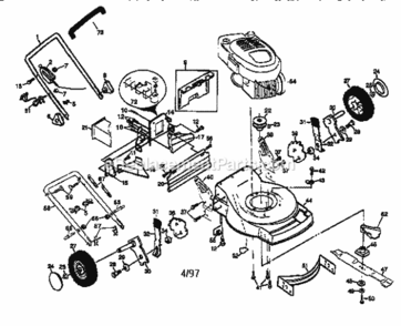 Page A Diagram and Parts List for 917379351  Craftsman Lawn Mower