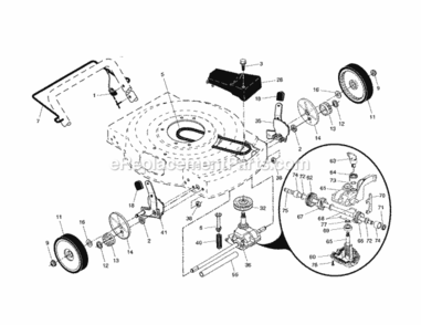 Page B Diagram and Parts List for 917379370  Craftsman Lawn Mower