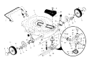 WheelsTiresGearcase Diagram and Parts List for 917379470  Craftsman Lawn Mower