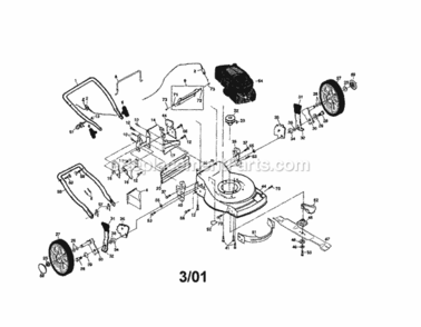 Page A Diagram and Parts List for 917379510  Craftsman Lawn Mower