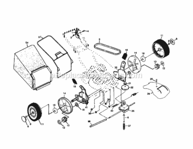 Page B Diagram and Parts List for 917379610  Craftsman Lawn Mower