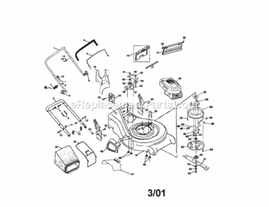 Page A Diagram and Parts List for 917379810  Craftsman Lawn Mower