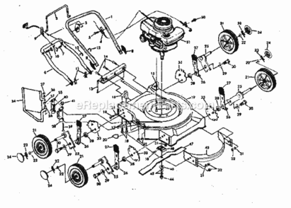 Part Location Diagram of 87713 Generac Blower Housing