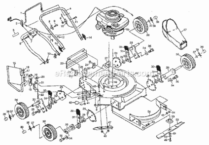 Page A Diagram and Parts List for 917380271  Craftsman Lawn Mower
