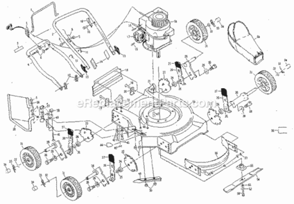 Page A Diagram and Parts List for 917380451  Craftsman Lawn Mower