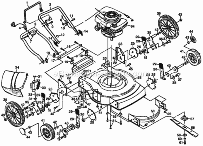 Page A Diagram and Parts List for 917380482  Craftsman Lawn Mower