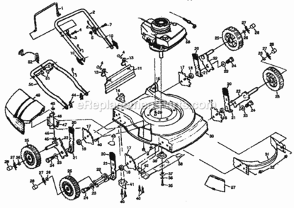 Page A Diagram and Parts List for 917380542  Craftsman Lawn Mower