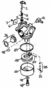 Page B Diagram and Parts List for 917380542  Craftsman Lawn Mower
