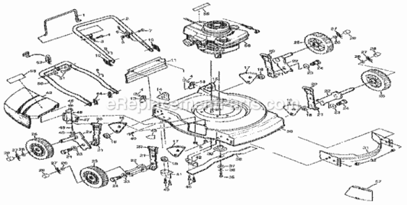 Page A Diagram and Parts List for 917380590  Craftsman Lawn Mower