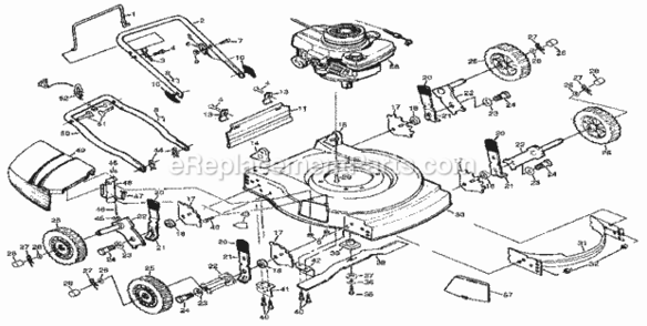 Page A Diagram and Parts List for 917380740  Craftsman Lawn Mower