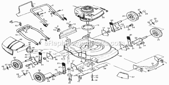 Page A Diagram and Parts List for 917380841  Craftsman Lawn Mower