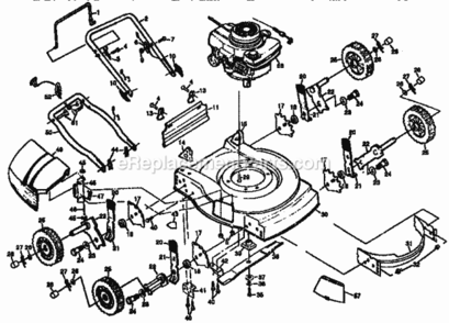 Page A Diagram and Parts List for 917380842  Craftsman Lawn Mower