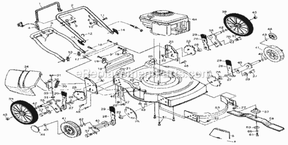 Page A Diagram and Parts List for 917381040  Craftsman Lawn Mower
