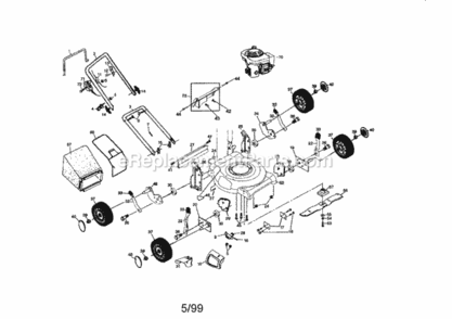 Part Location Diagram of 160834X479 Craftsman Handle