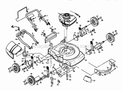 Page A Diagram and Parts List for 917382711  Craftsman Lawn Mower