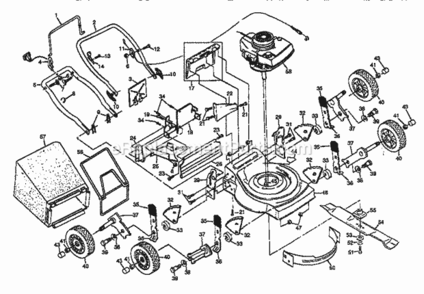 Page A Diagram and Parts List for 917382760  Craftsman Lawn Mower