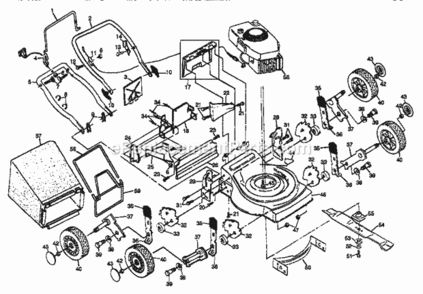 Page A Diagram and Parts List for 917382771  Craftsman Lawn Mower