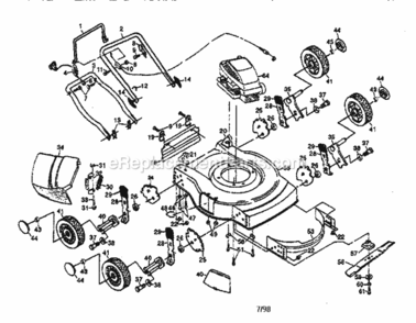 Page A Diagram and Parts List for 917382800  Craftsman Lawn Mower