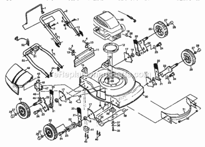 Page A Diagram and Parts List for 917382830  Craftsman Lawn Mower