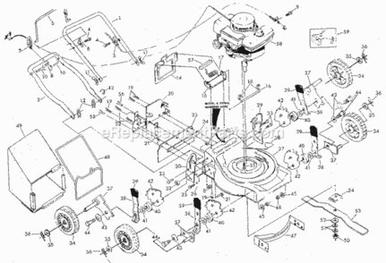 Page A Diagram and Parts List for 917383012  Craftsman Lawn Mower
