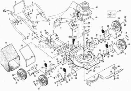 Page A Diagram and Parts List for 917383020  Craftsman Lawn Mower