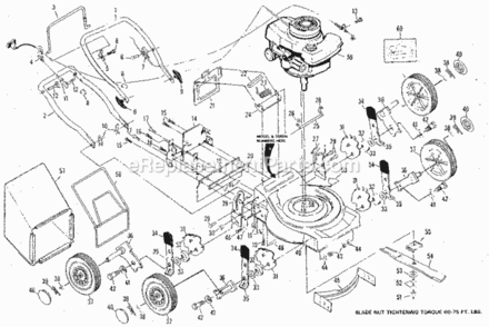 Page A Diagram and Parts List for 917383120  Craftsman Lawn Mower