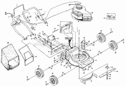 Page A Diagram and Parts List for 917383160  Craftsman Lawn Mower