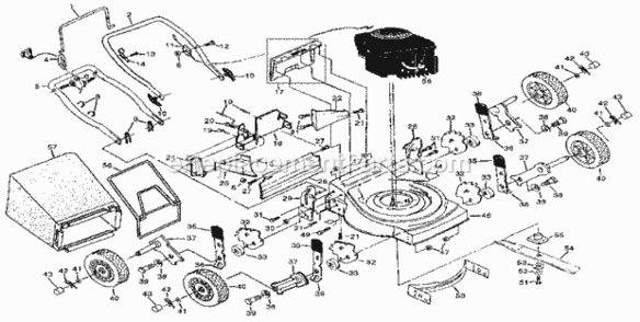 Page A Diagram and Parts List for 917383181  Craftsman Lawn Mower