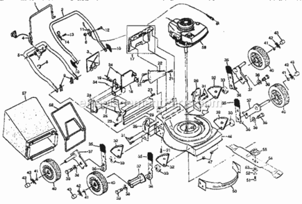 Page A Diagram and Parts List for 917383242  Craftsman Lawn Mower