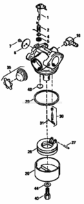 Page B Diagram and Parts List for 917383242  Craftsman Lawn Mower