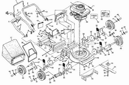 Page A Diagram and Parts List for 917383260  Craftsman Lawn Mower