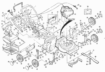 Page A Diagram and Parts List for 917383330  Craftsman Lawn Mower