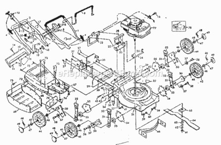 Page A Diagram and Parts List for 917383401  Craftsman Lawn Mower
