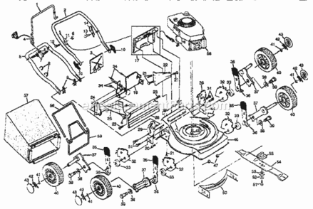 Page A Diagram and Parts List for 917383591  Craftsman Lawn Mower