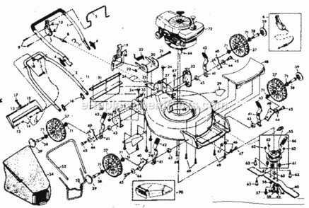 Page A Diagram and Parts List for 917384001  Craftsman Lawn Mower