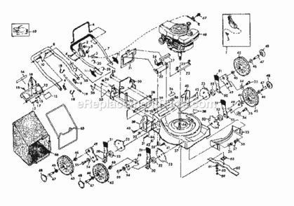Page A Diagram and Parts List for 917384110  Craftsman Lawn Mower