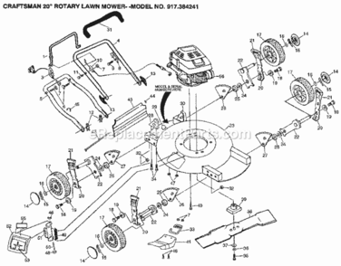 Page A Diagram and Parts List for 917384241  Craftsman Lawn Mower