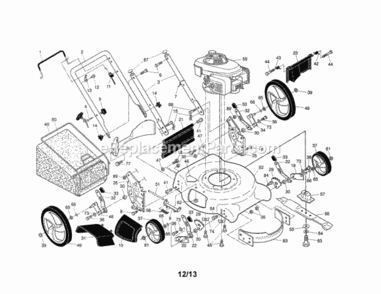 Page A Diagram and Parts List for 917384531  Craftsman Lawn Mower