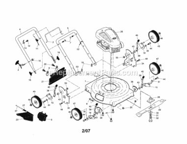 Page A Diagram and Parts List for 917385120  Craftsman Lawn Mower