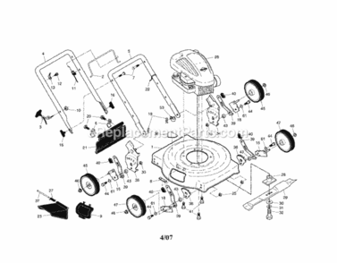 Page A Diagram and Parts List for 917385122  Craftsman Lawn Mower