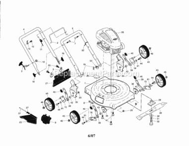 Page A Diagram and Parts List for 917385123  Craftsman Lawn Mower