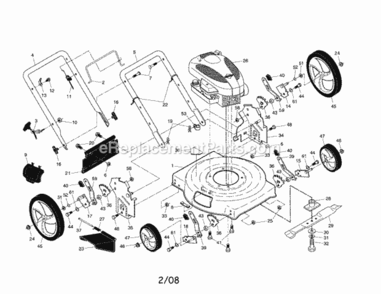 Page A Diagram and Parts List for 917385143  Craftsman Lawn Mower