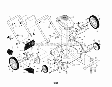 Page A Diagram and Parts List for 917385270  Craftsman Lawn Mower